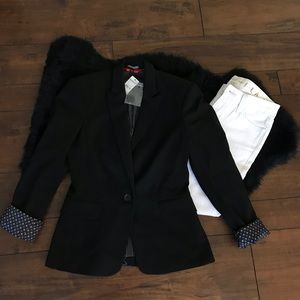 NWT Express Black Blazer 3/4 Sleeve Fitted